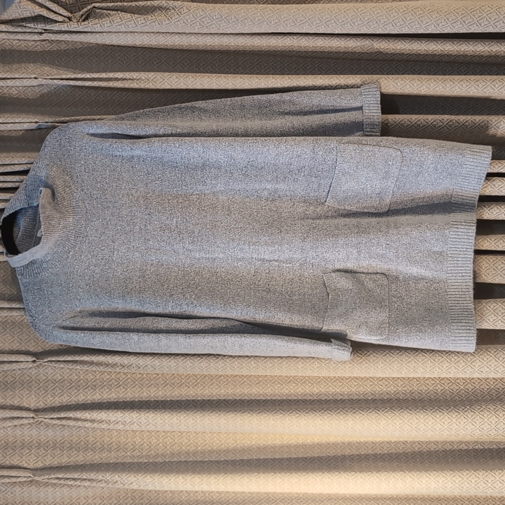 Elegant Gray Sweater Dress